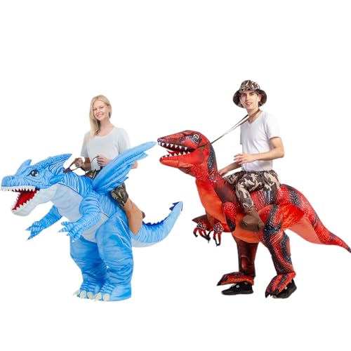 GOOSH Inflatable Dragon Costume Adults 72IN and Inflatable Dinosaur Costume for Adult 72IN
