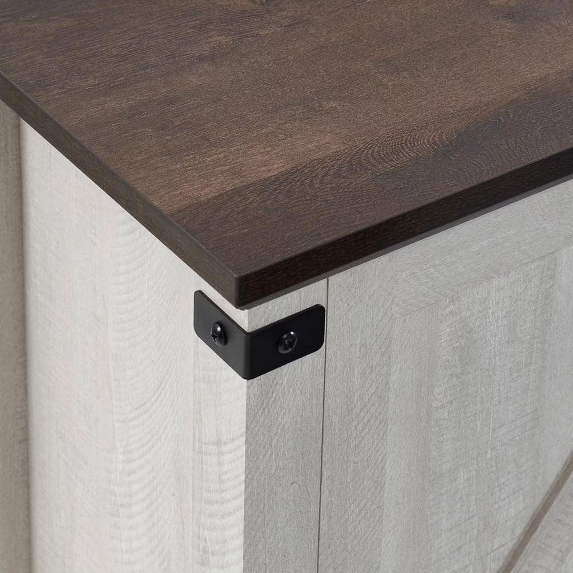 Edyo Living Freestanding Wooden Electric Fireplace TV Stand Console, Grey