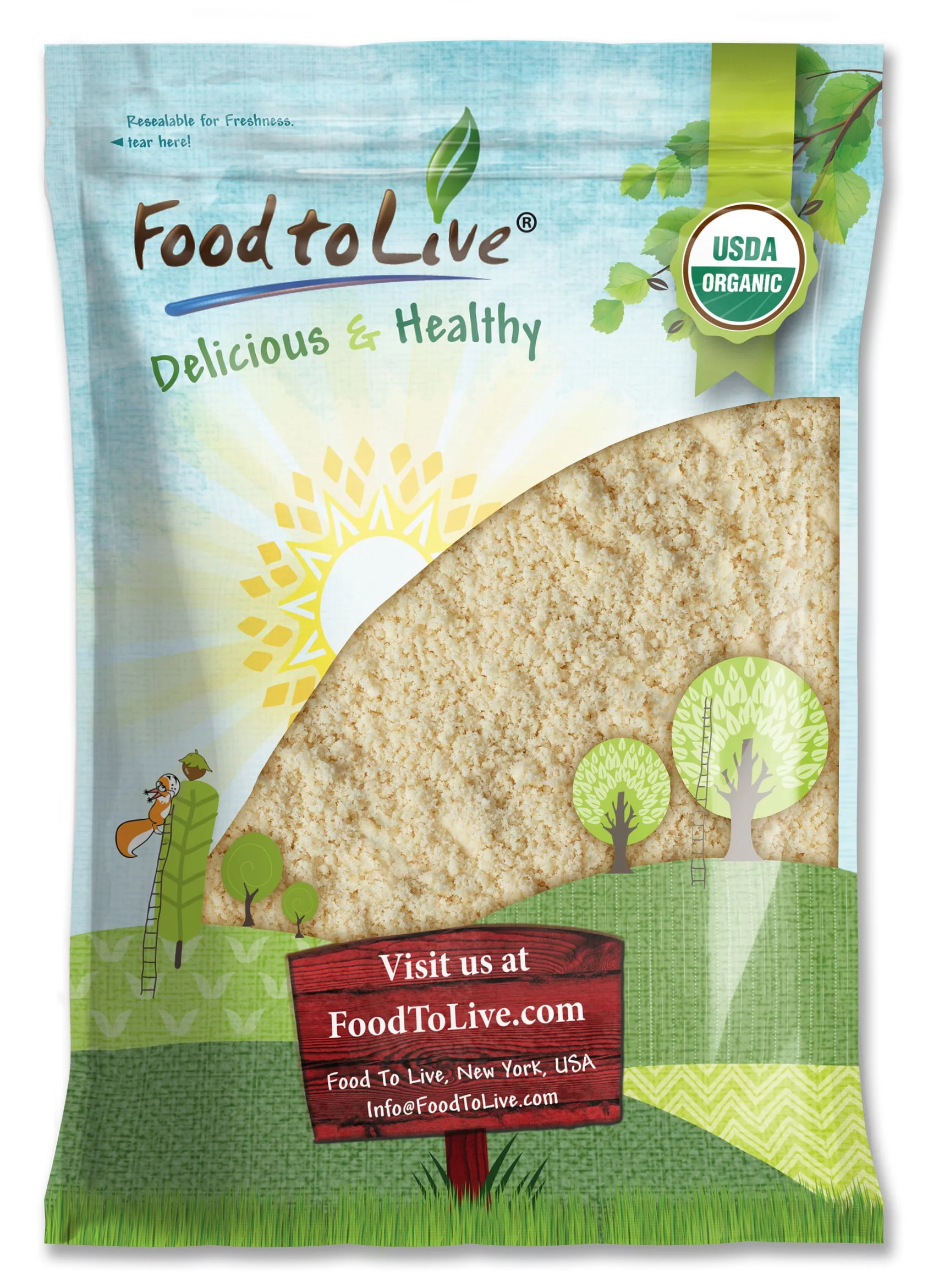 Organic Cashew Flour, 7 Pounds — Non-GMO, Raw, Vegan — by Food to Live