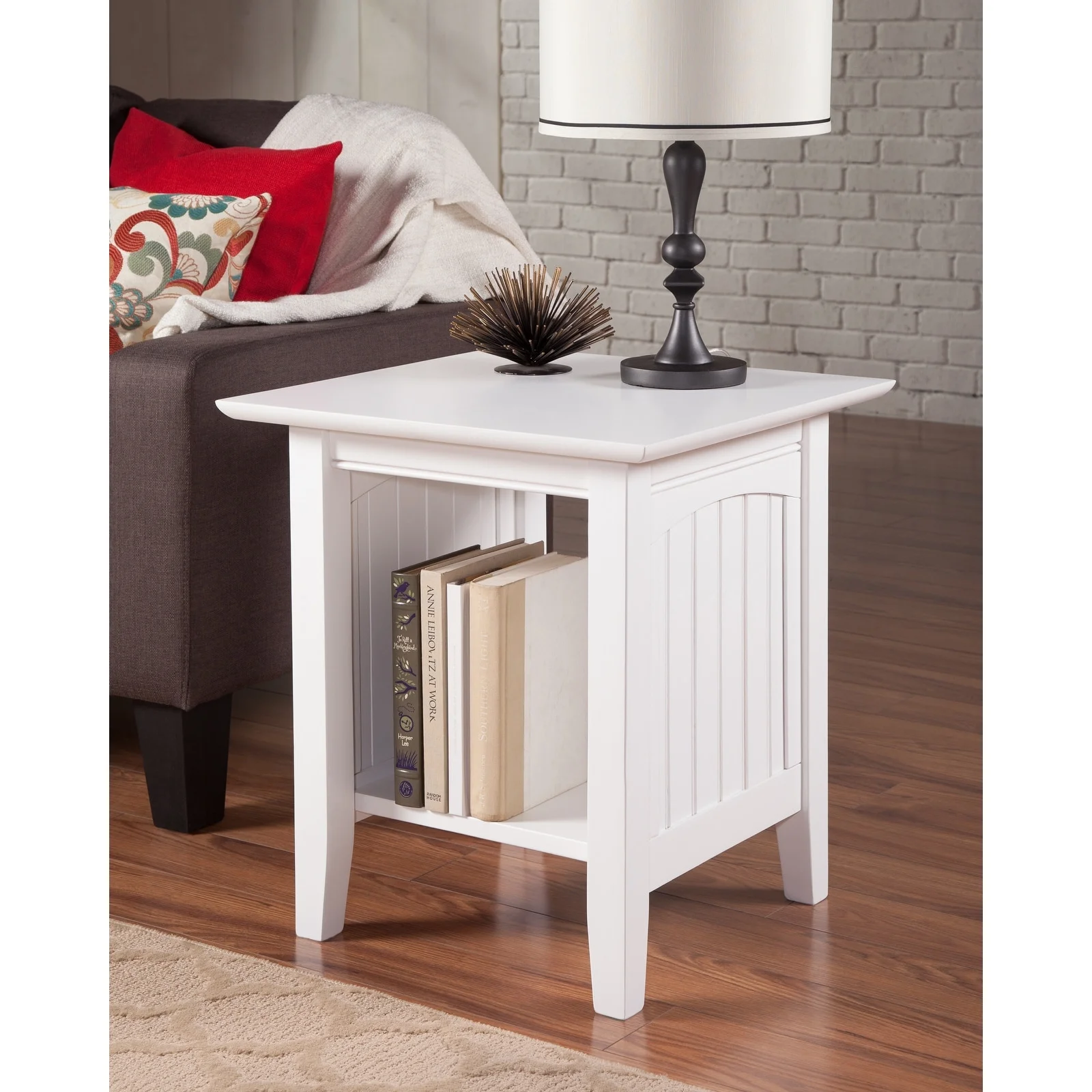 AFI Nantucket Solid Wood End Table White