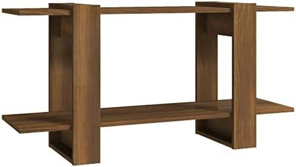 HOOMHIBIU Bookcases Bookshelf Book Cabinet Standing Shelves Display Rack Cube Unit  Organizer 39.4"x11.8"x20.1" Engineered Wood Brown Oak