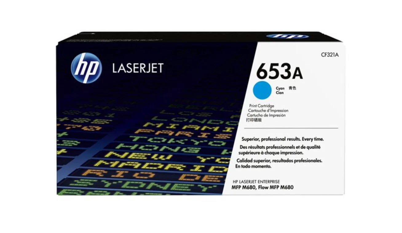 HP 653A (CF321A) Toner Cartridge, Cyan
