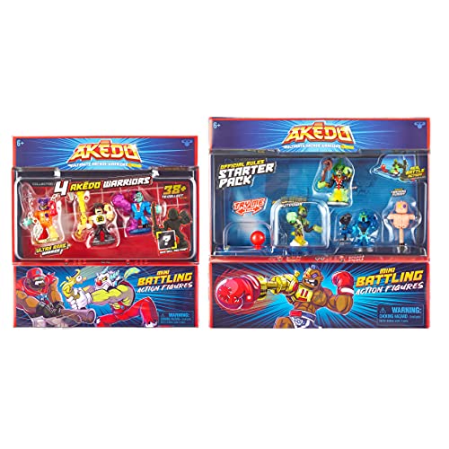 Legends of Akedo Button Bash Collector Pack Contains 10 Ultimate Arcade Warrior Action Figures and 2 Button Bash Controllers | Amazon Exclusive