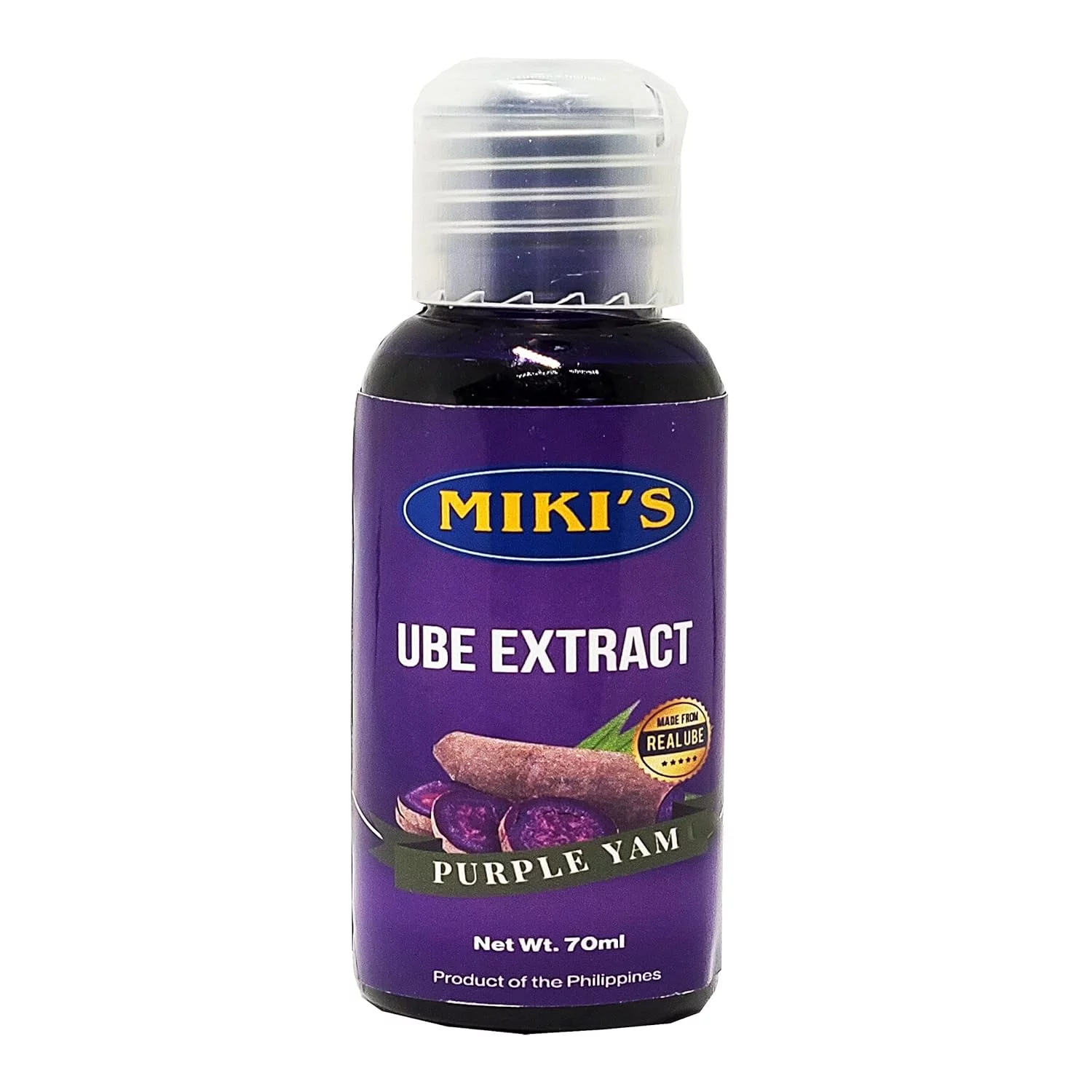 Combo Set Real Ube Purple Yam Flavoring Extract From Natural Ube 70 Ml &100% Real Ube Powder 100 G. By Miki's (2-Pc Set)