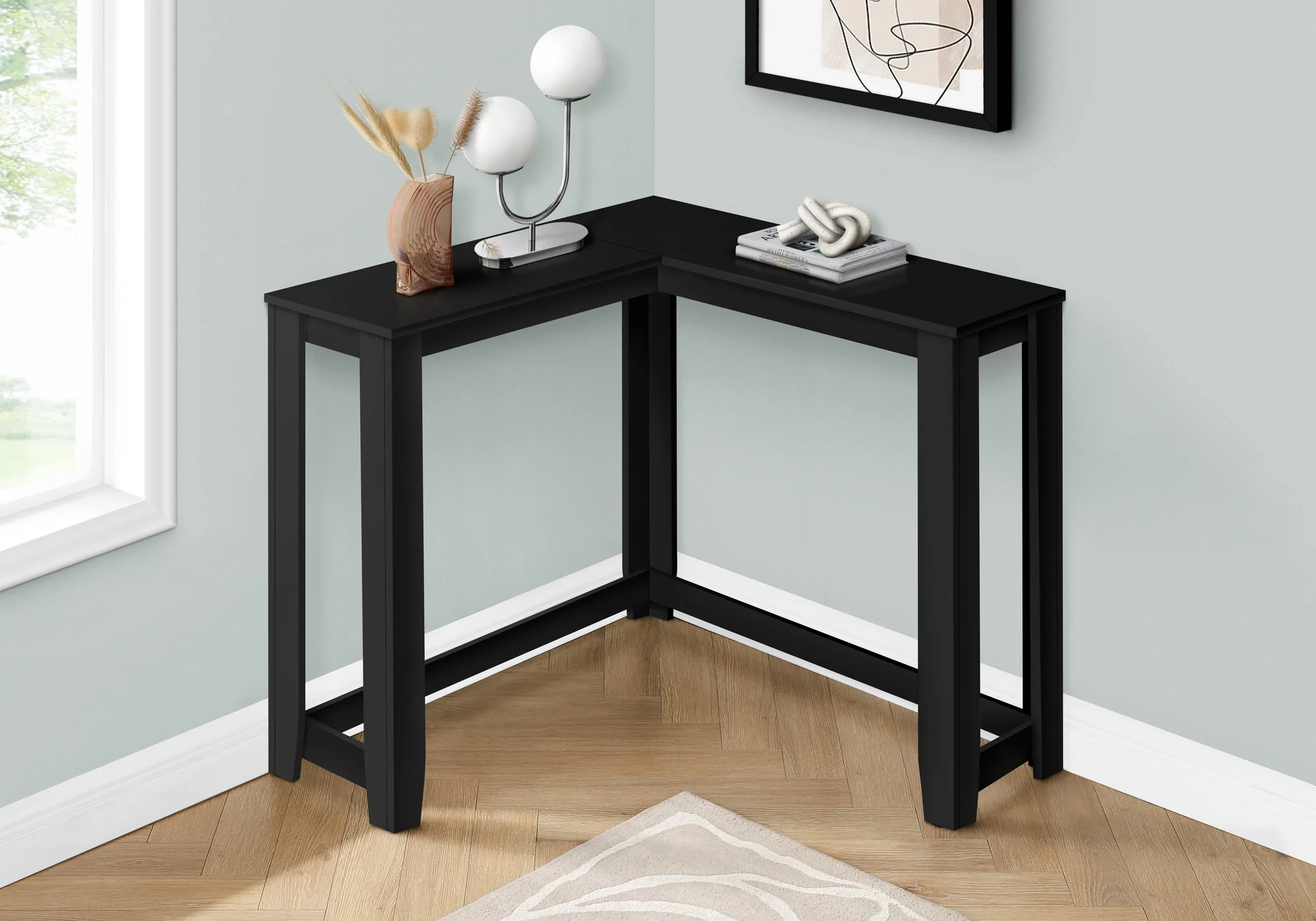 Monarch Specialties Accent Table, Console, Entryway, Narrow, Corner, Bedroom, Black Laminate