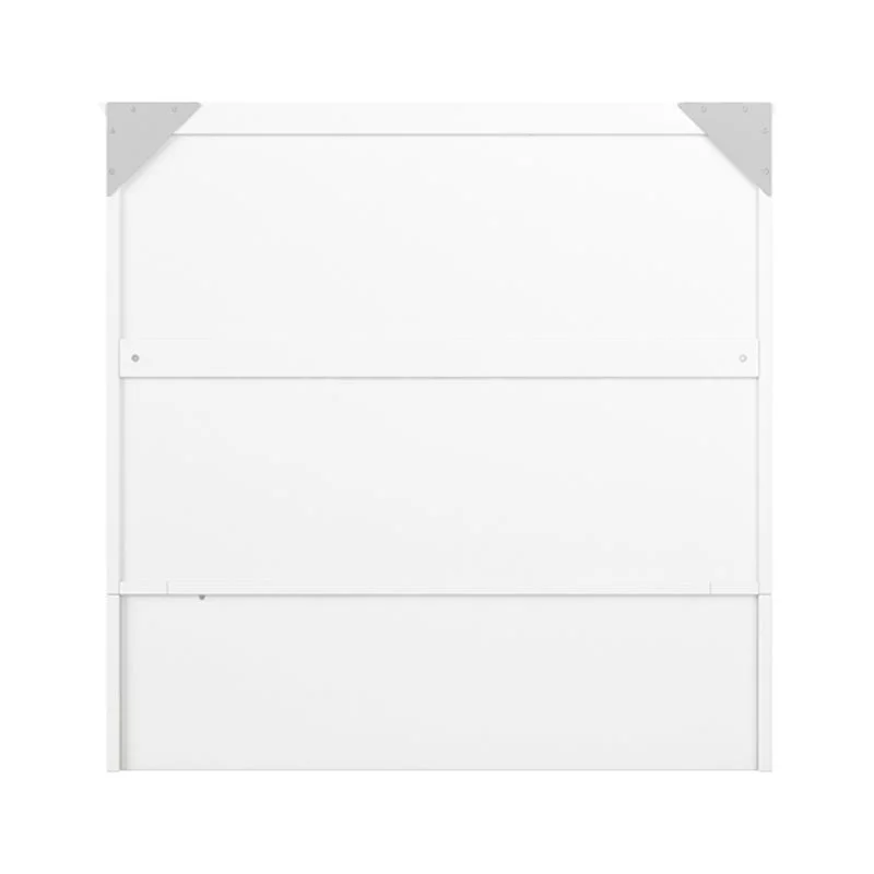 Bowery Hill Modern Wood Twin XL Murphy Bed Chest with Mattress in White