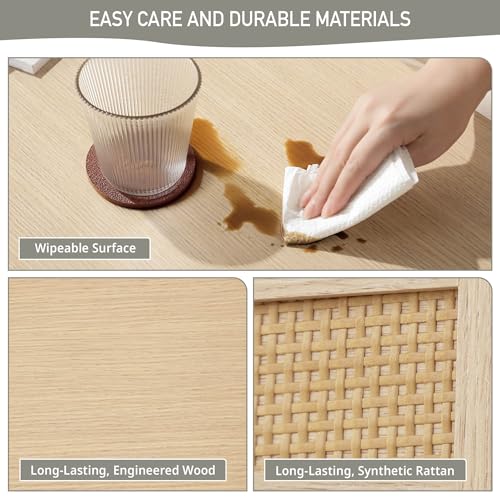 INK+IVY Lennox Lift-Top Rattan Coffee Table