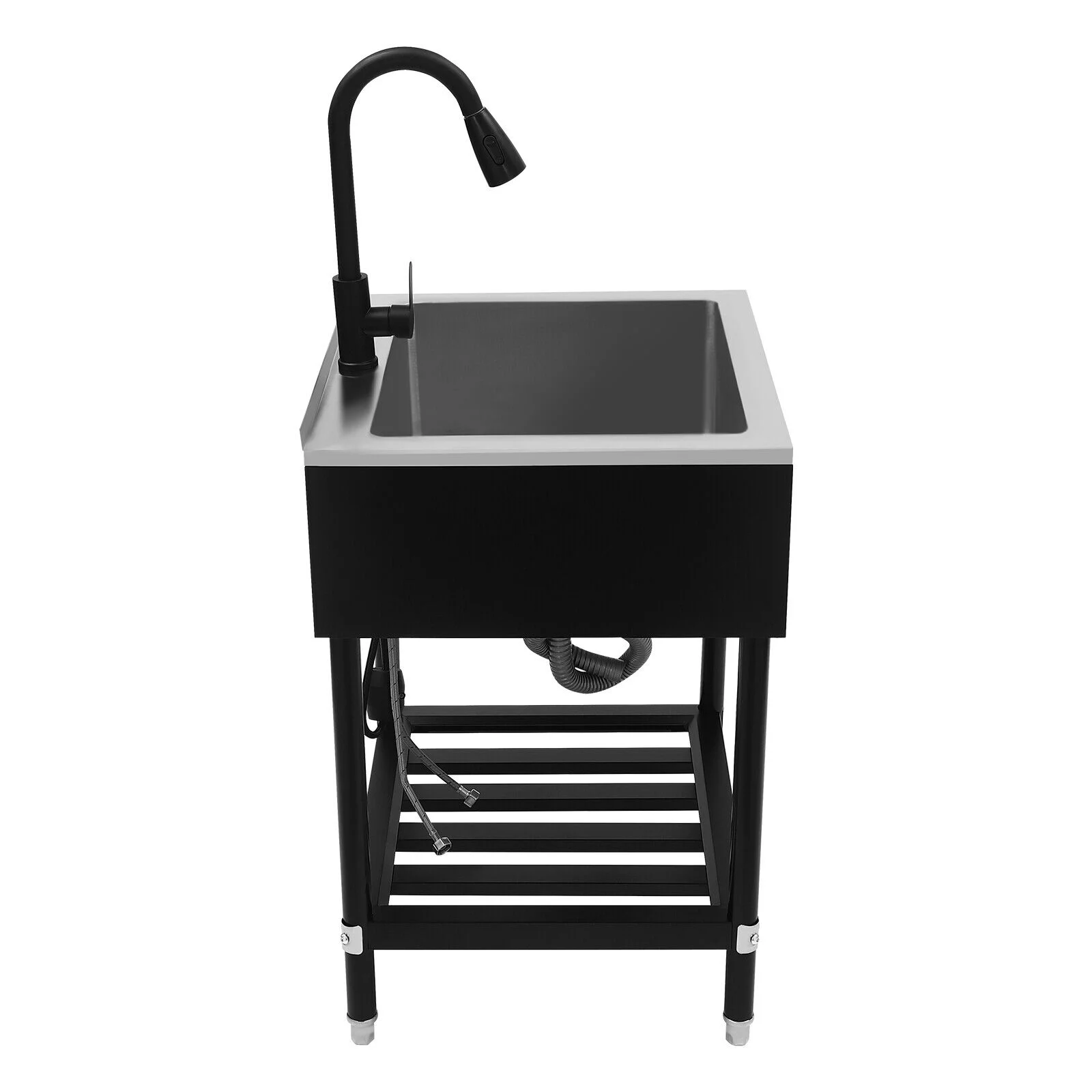 Stainless Steel Commercial Sink Catering Kitchen Prep Table Single Bowl Durable