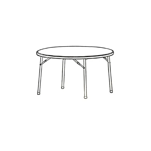 Lorell Banquet Folding Table Round Top x 71