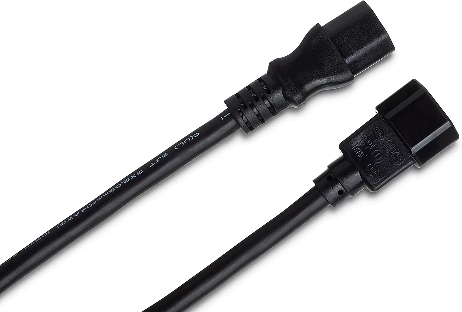 Hosa PWL-408 IEC C14 to IEC C13 Power Extension Cord, 8 Feet