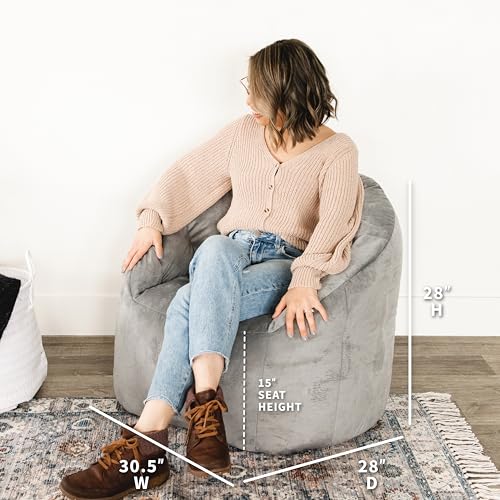 Big Joe Milano Lenox Denim Cobalt Beanbag Chair