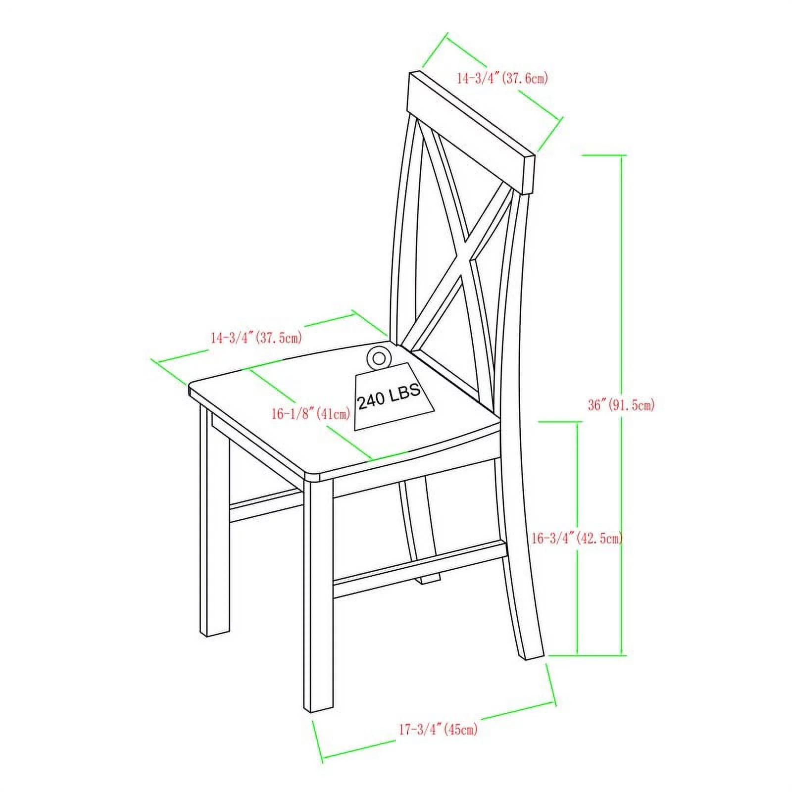 Walker Edison Greyson 5-Piece Farmhouse Engineered Wood Dining Set in White/Navy