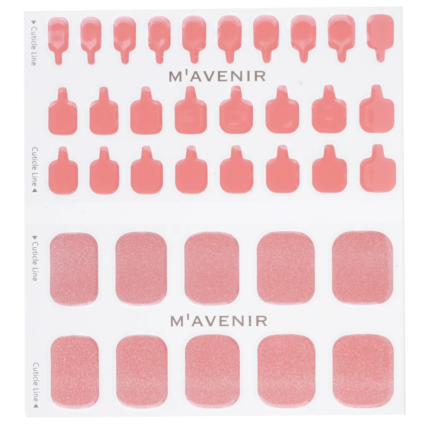 Mavenir Nail Sticker (Pink) - # Glass Soft Pink Nail  32pcs