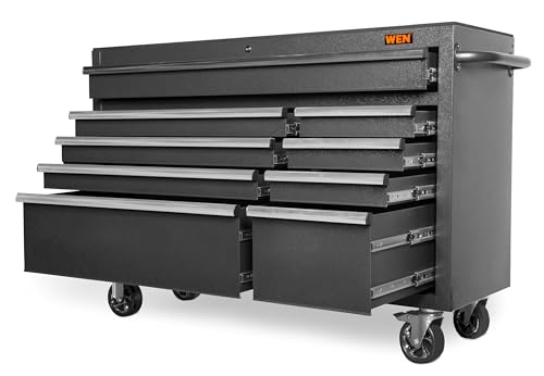 WEN 52-Inch Premium Rolling Tool Cabinet with Heavy Duty 21-Gauge Powder-Coated Steel Construction (GG532B)