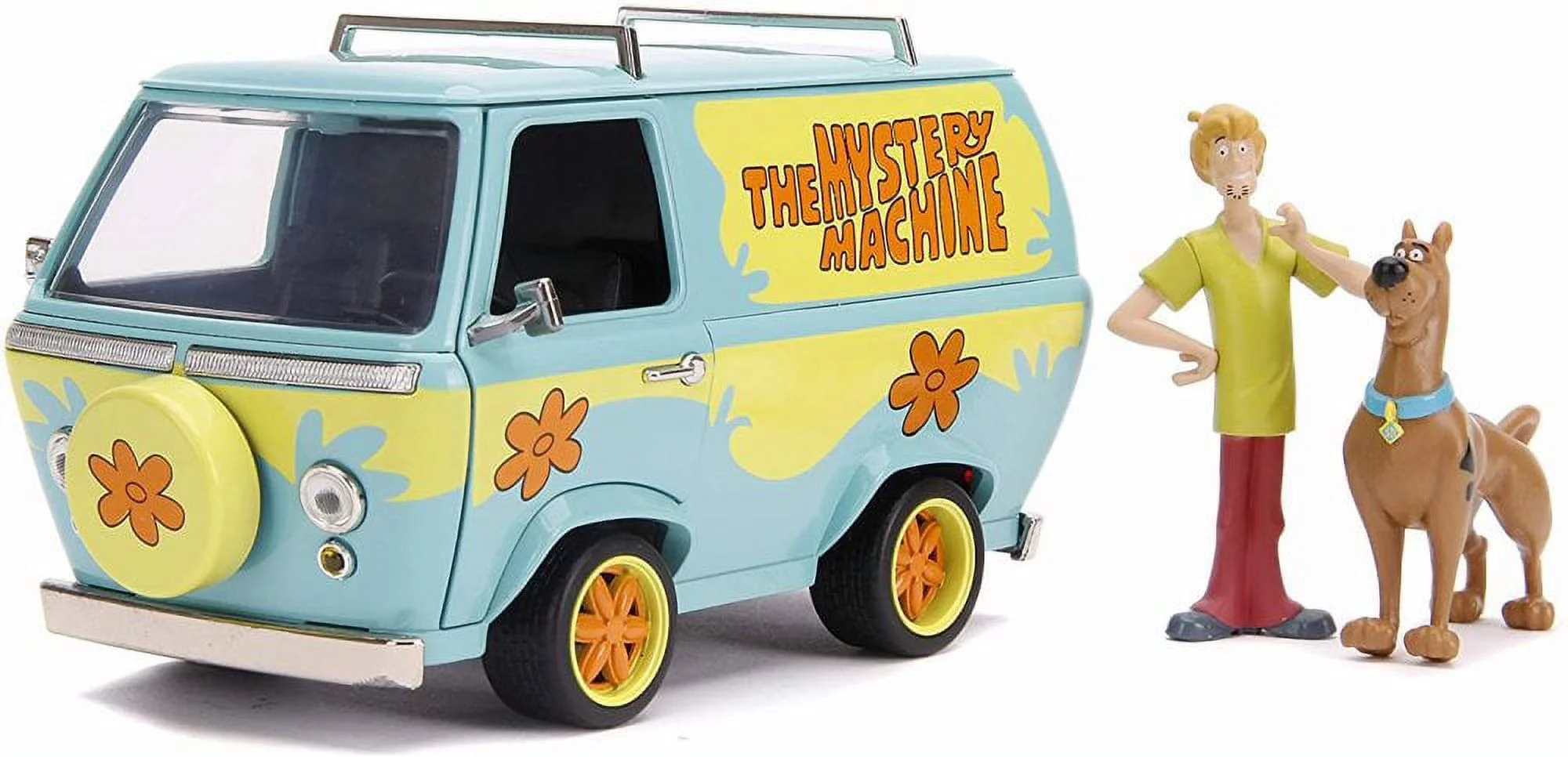 Scooby-Doo Mystery Machine with Shaggy and Scooby Figures, Scooby-Doo! - Jada 31720/4 - 1/24 scale Diecast Model Toy Car