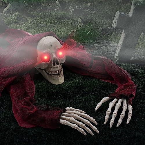 Halloween Light-Up Animated Zombie Groundbreaker with Creepy Sound for Halloween Outdoor,Lawn,Yard,Garden,Patio Decorations