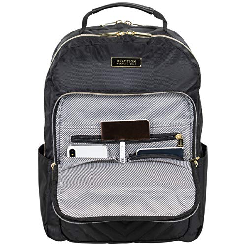Kenneth Cole REACTION Chelsea Chevron Quilted Luggage, Black, 24-Inch Checked