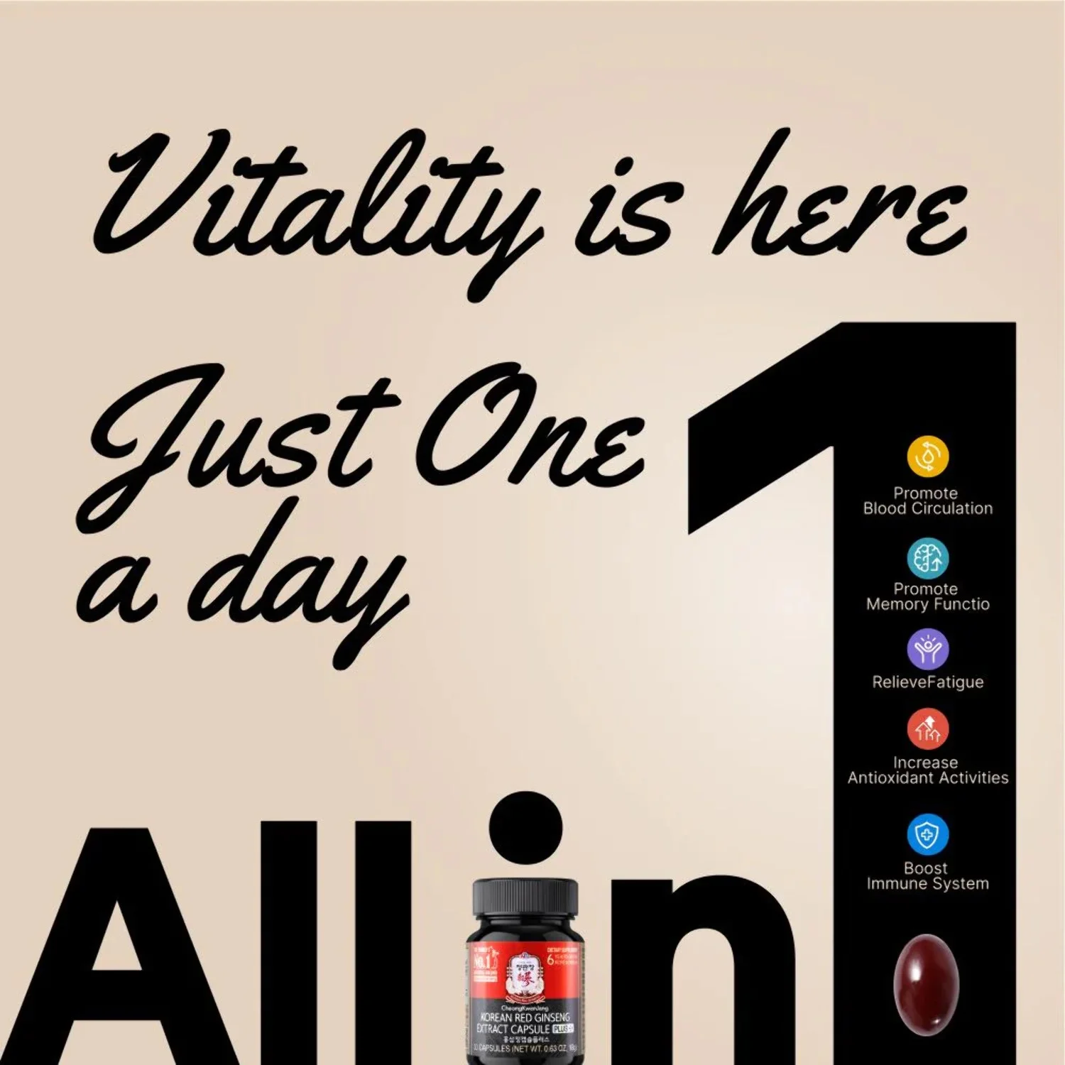 CheongKwanJang Extract Capsules Plus 30 Capsules