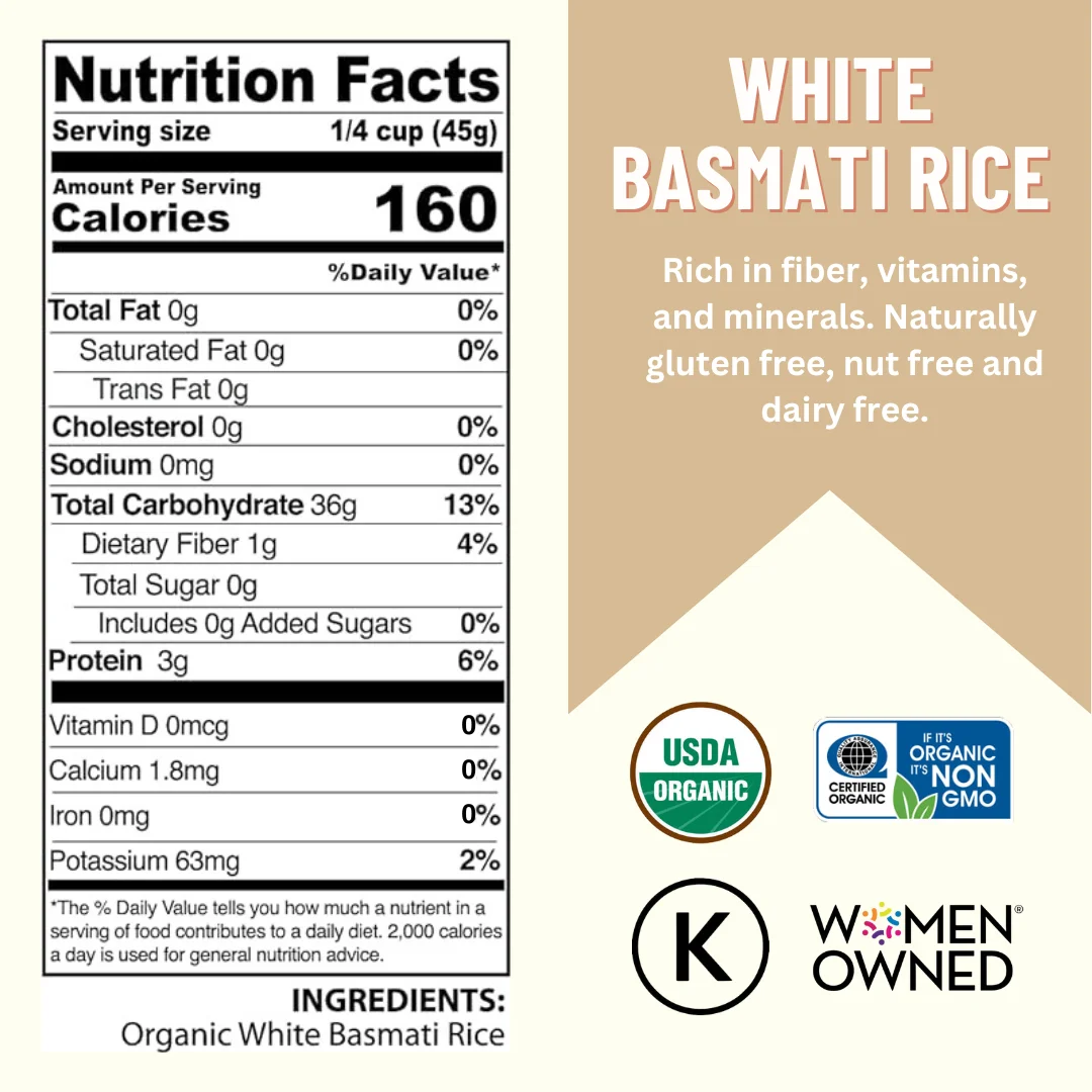 Mountain High Organics - 40 lb. White Basmati Rice, Emergency Bucket