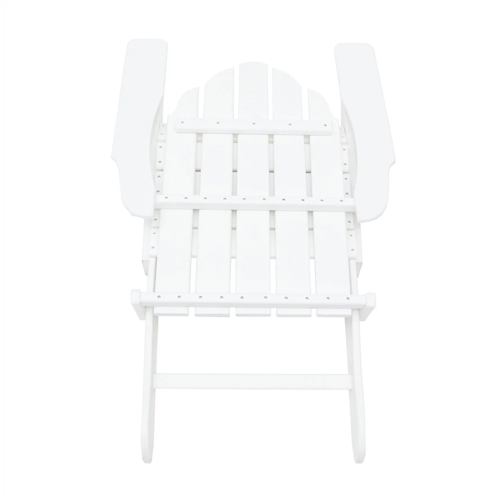 Balboa White Folding Adirondack Chair and Table Set