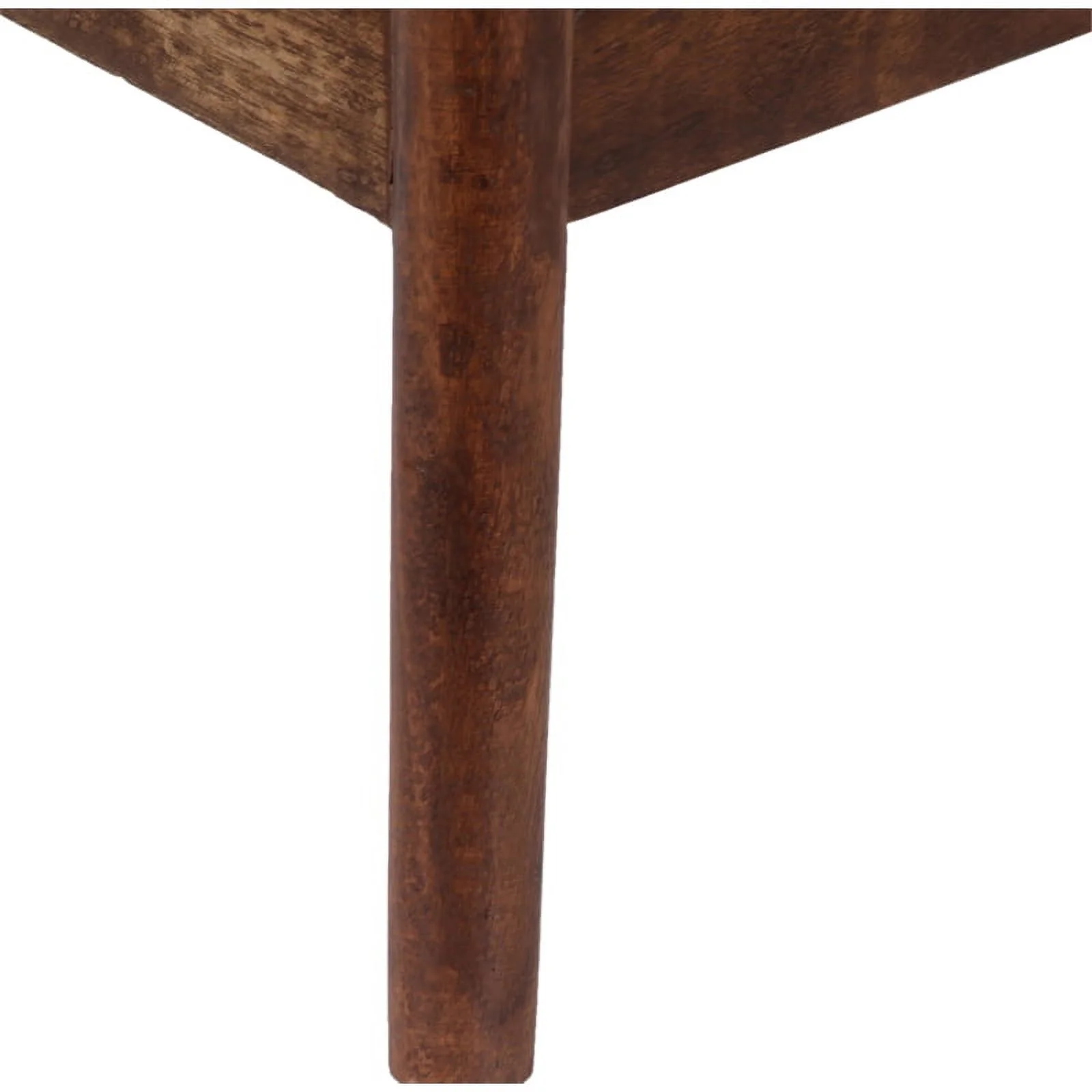 Home Square Modern Solid Acacia Wood End Table in Walnut - Set of 2