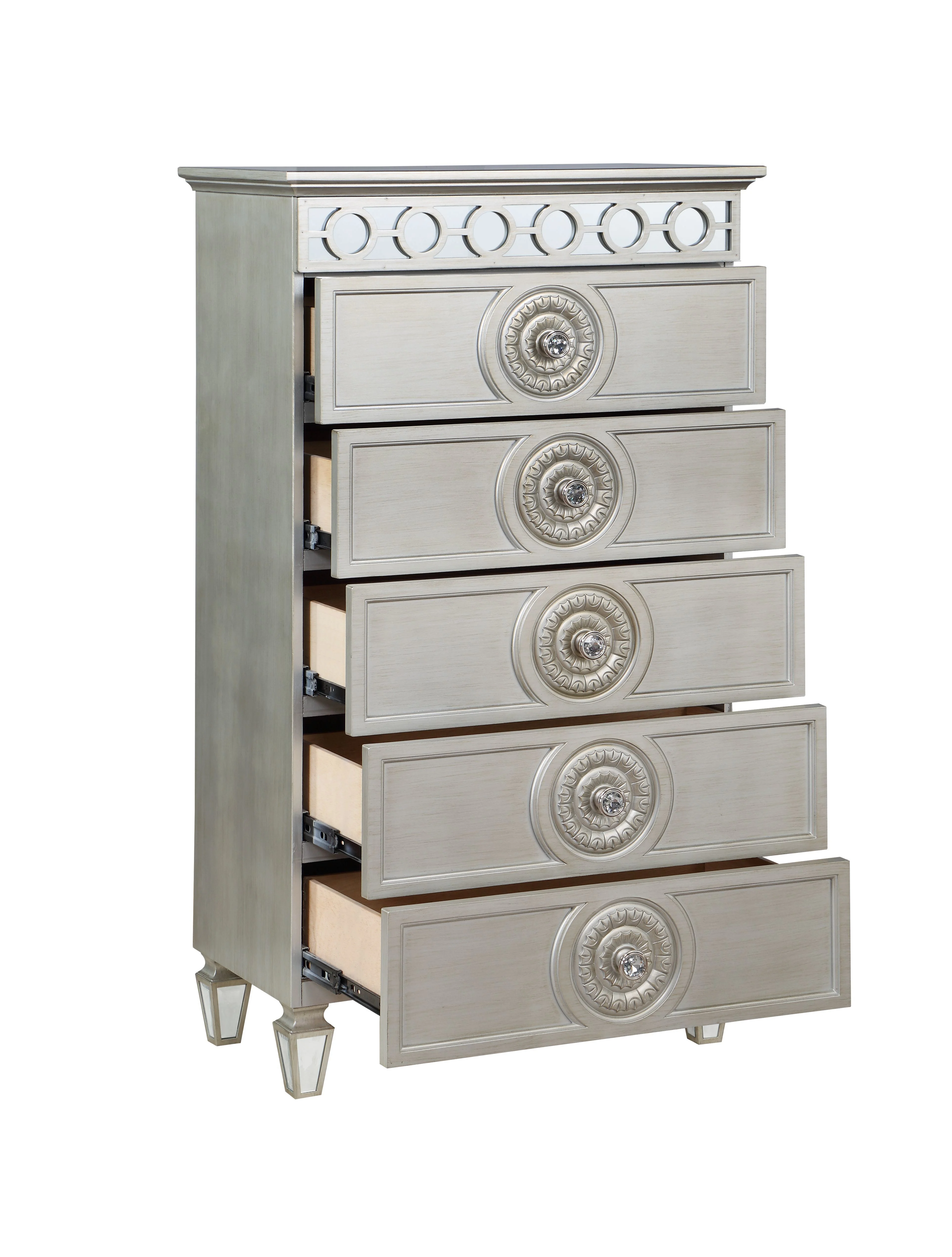 Glamorous Silver Mirrored Chest - Elevate Your Space