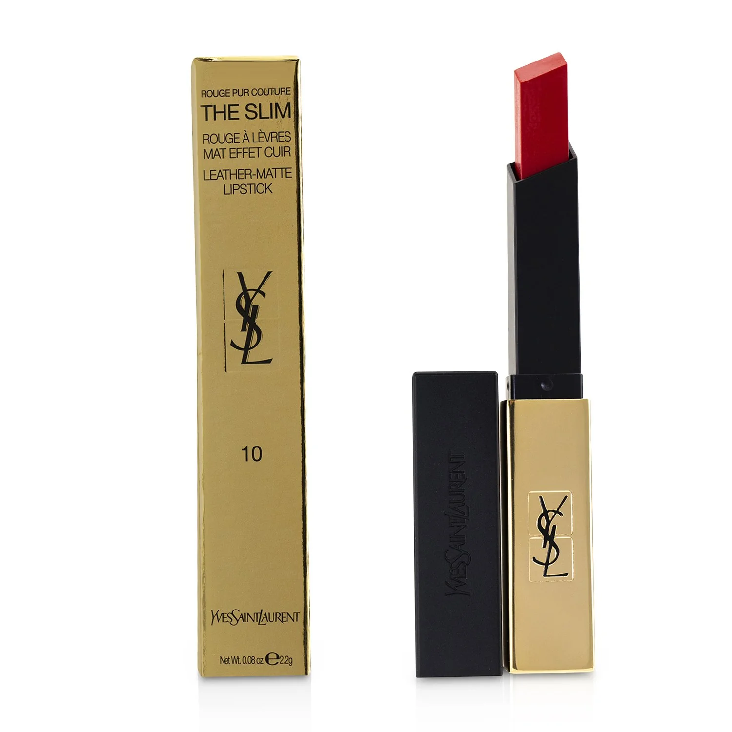 Yves Saint Laurent Rouge Pur Couture The Slim Leather Matte Lipstick - # 32 Rouge Rage  2.2g/0.08oz