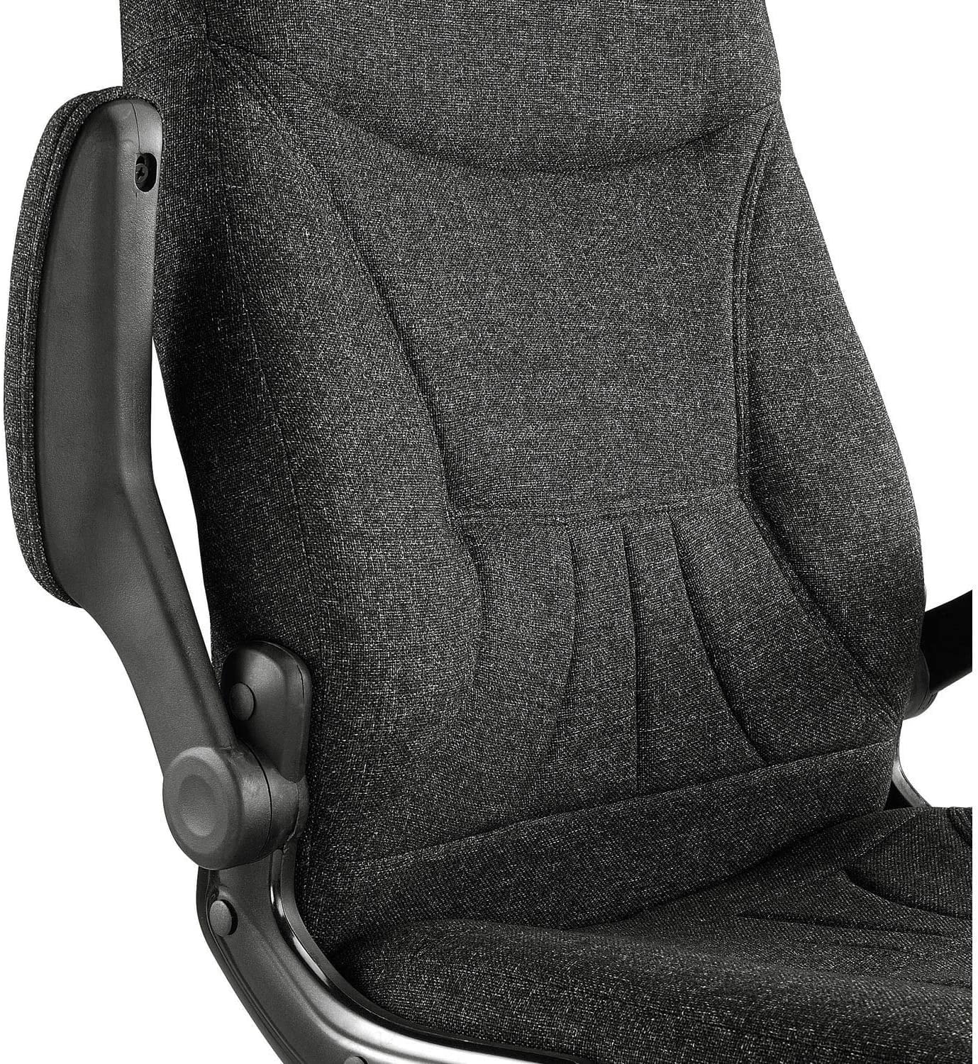 Executive Chair with Arms, Mid Back, Fabric, Black