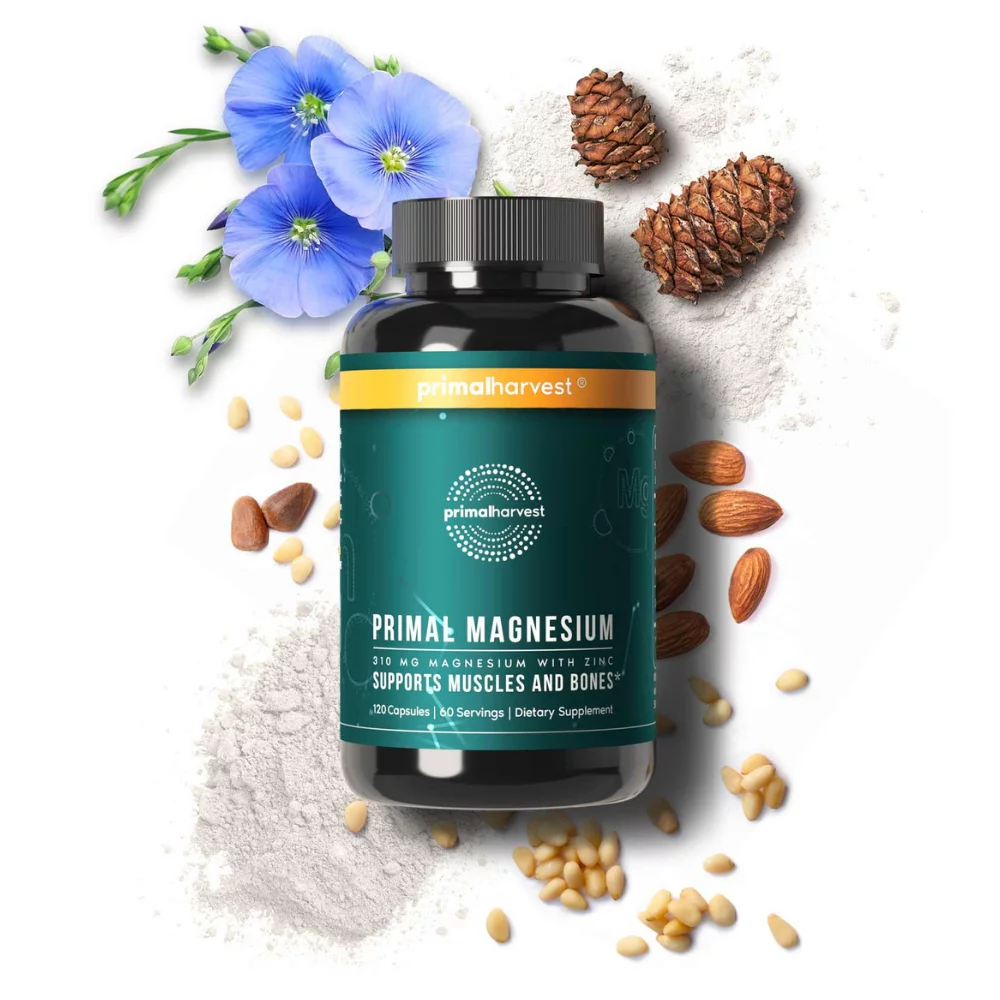 Primal Harvest Primal Magnesium, 310 mg , 120 Capsules (155 mg per Capsule)