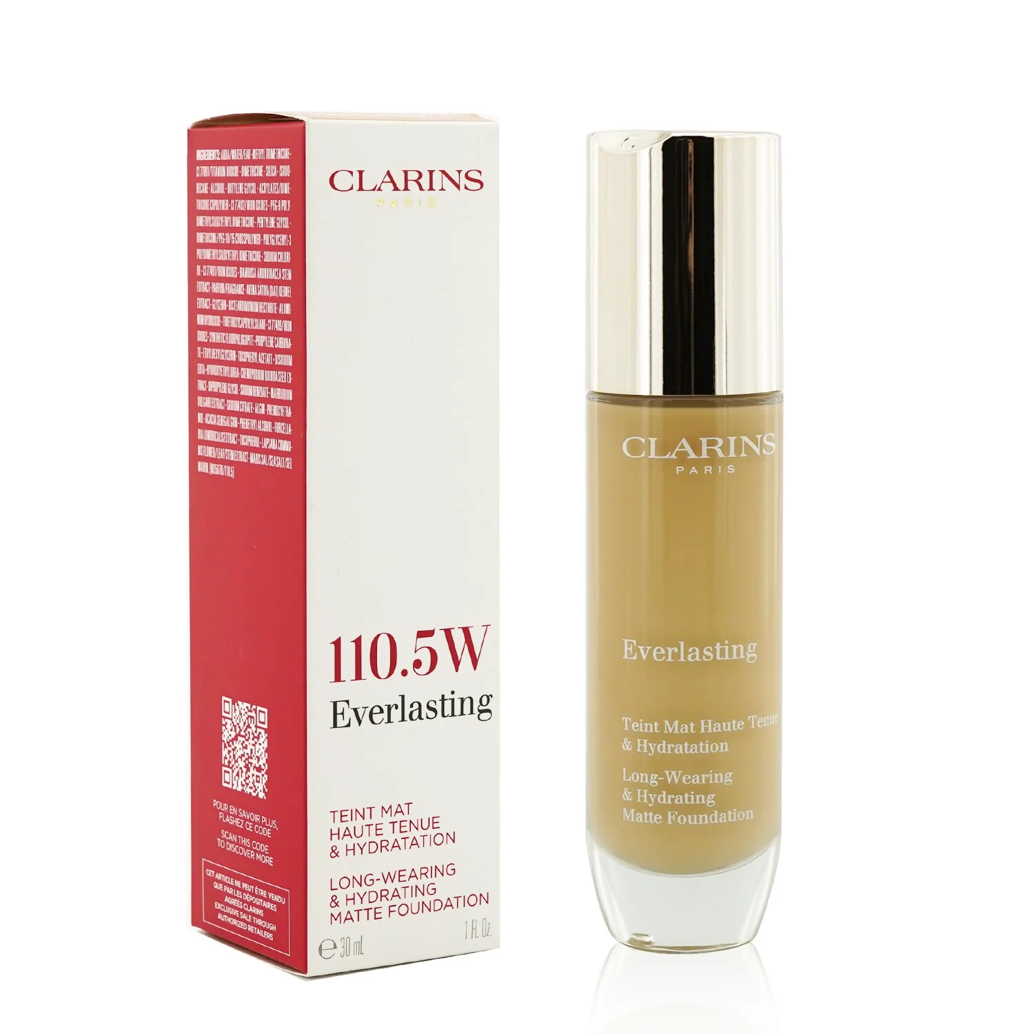 Clarins Everlasting Long Wearing & Hydrating Matte Foundation - # 109C Wheat  30ml/1oz