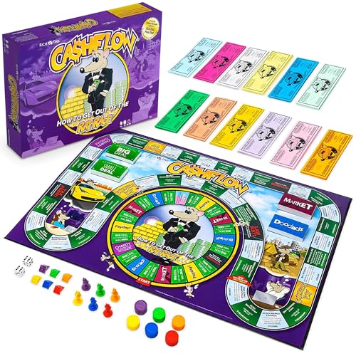 Rich Dad CASHFLOW Board Game, Educational Business & Finance Literacy Game, Ages 14 & Up - Financial Learning Games for Kids, Teens, Adults and Family