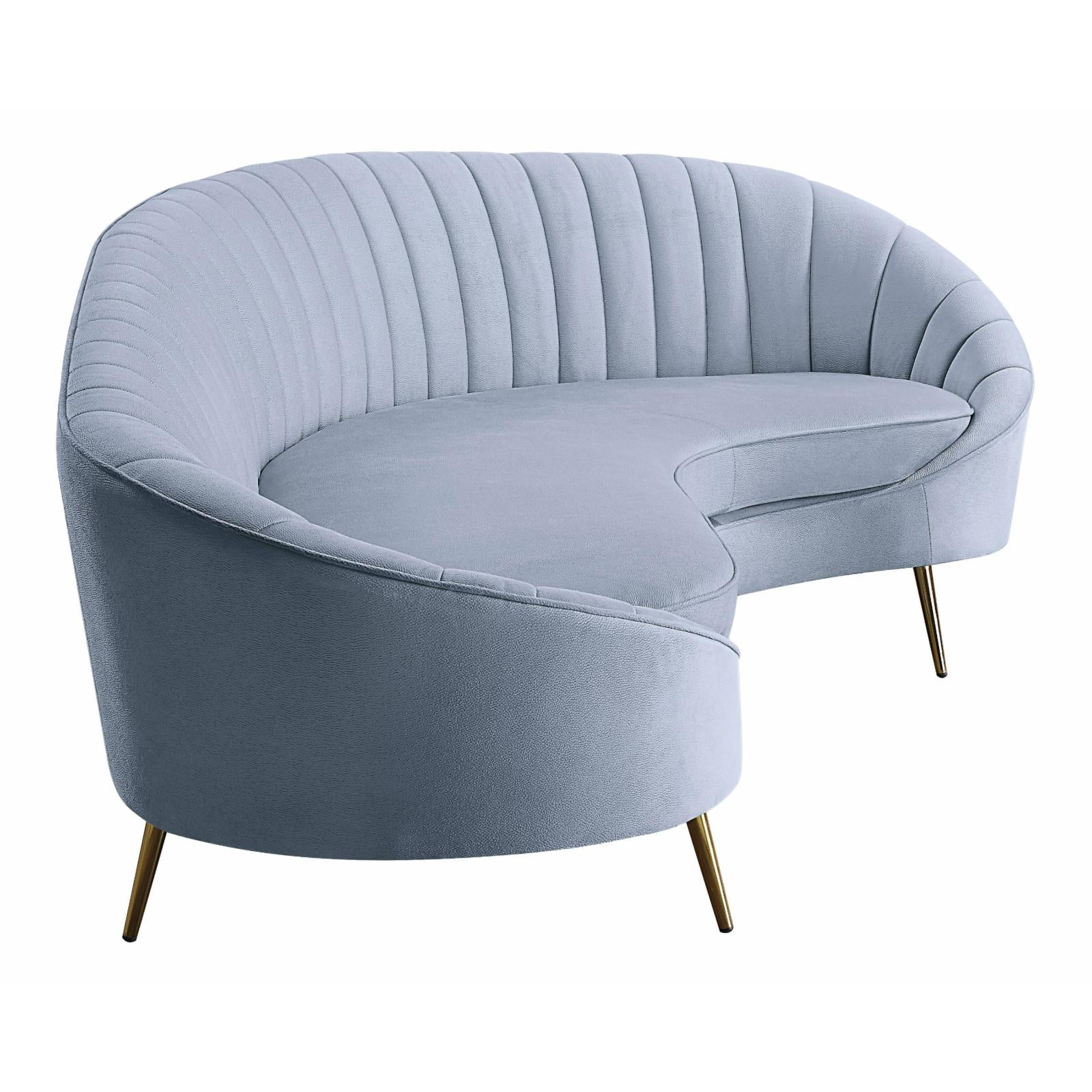 LV00204 - Sofa , Light Gray Velvet - Ballard