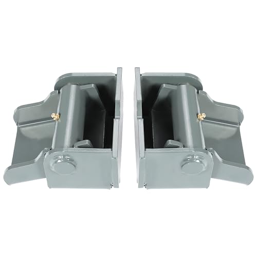 HECASA 2Pcs Steel Dump Trailer Hinges Compatible with Dump Trucks Dump Trailers Dump Body Heavy Duty with Grease Fitting Powder Coated Gray