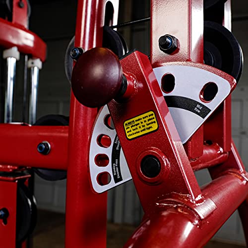 by Body-Solid (BFMG30) Multi-Station Single Weight Stack Home Gym Machine, Arm & Leg Strength Training Functional Exercise, Red