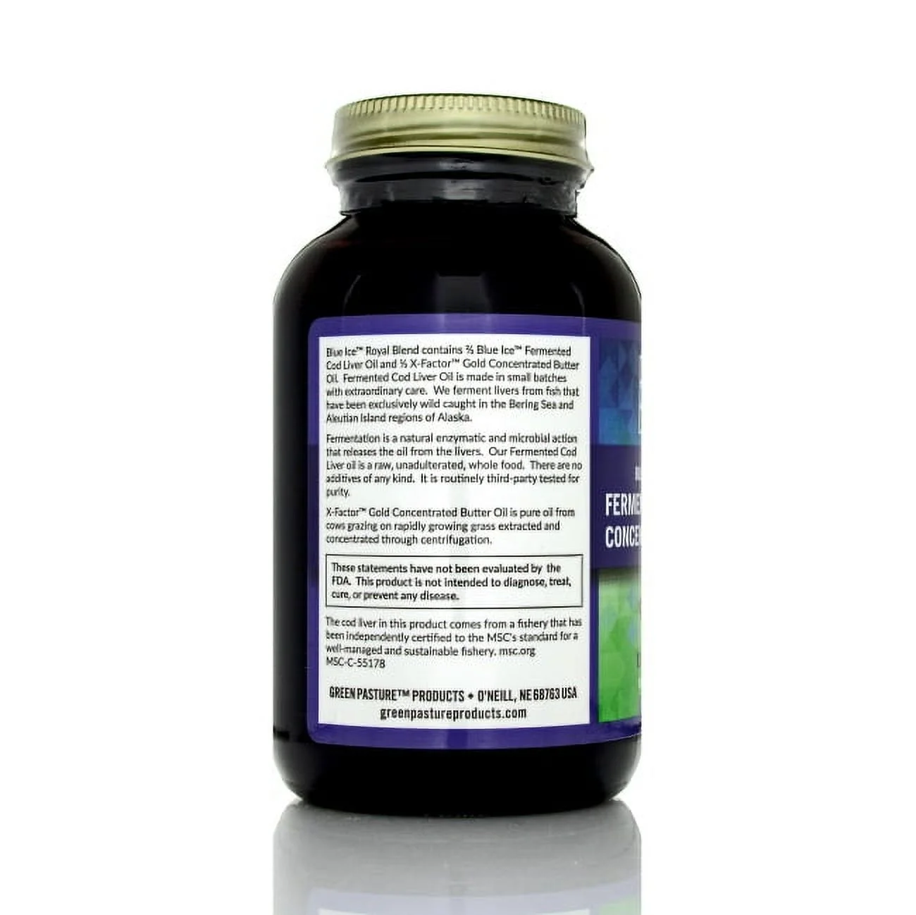 Green Pasture Fermented Cod Liver Oil and Concentrated Butter Oil Gel, 6.4 oz/188mL - Chocolate Cream