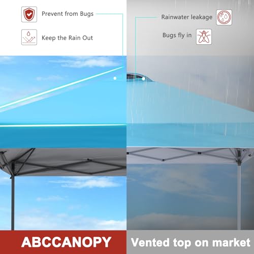 ABCCANOPY Pop Up Canopy - Outdoor Patio Portable Canopy Tent Heavy Duty for Backyard and Deck with 4 Sandbags(White, 10x10)