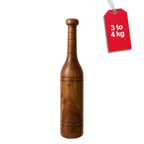 KNK MUGDAR FITNESS BAR INDIAN CLUB MUDGAR BHEEM MACE SHOULDER EQUIPMENT MEEL KARLA KATAI MUGDAL FITNESS DURABLE WOODEN EQUIPMENT