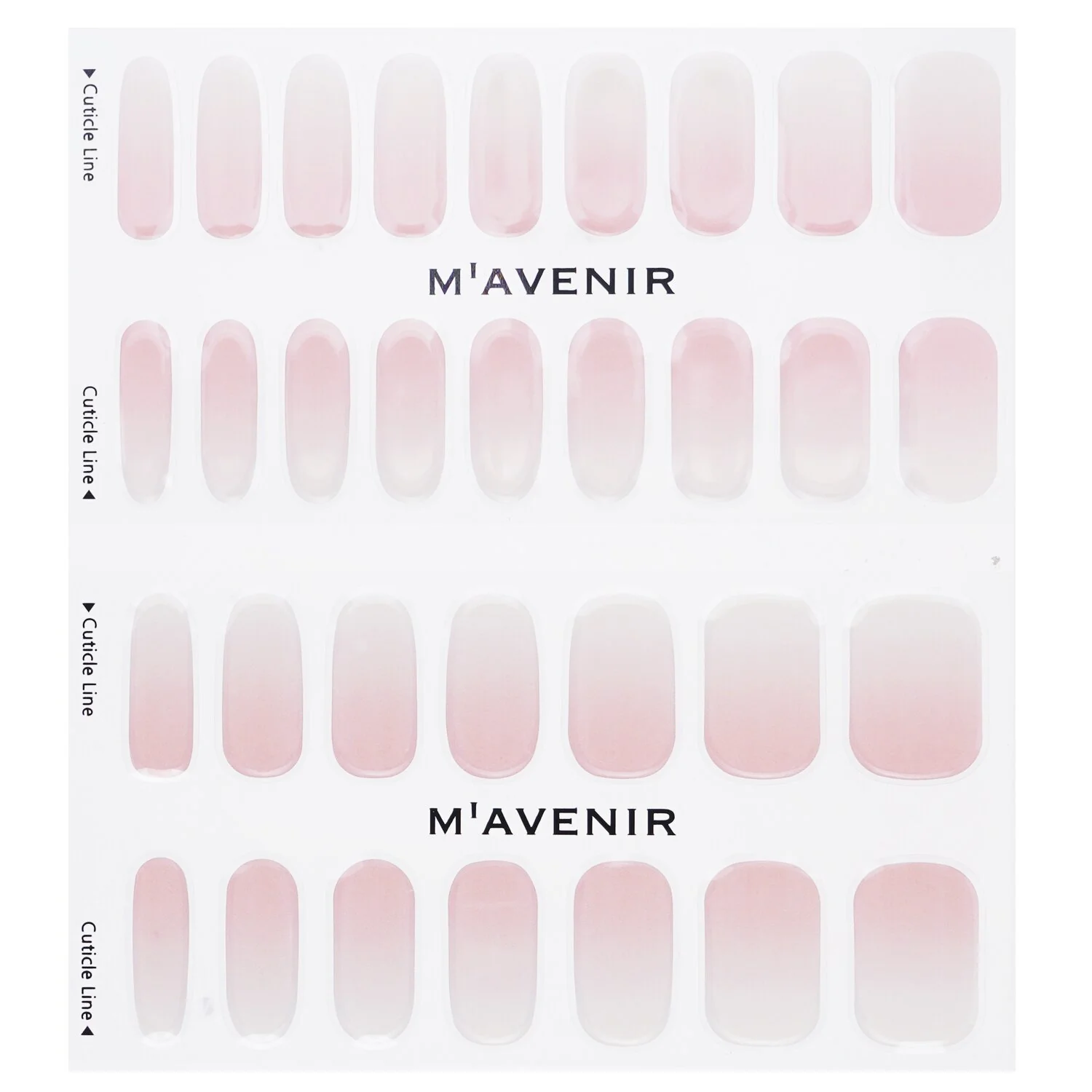 Mavenir Nail Sticker (Pink) - # Glass Soft Pink Nail  32pcs