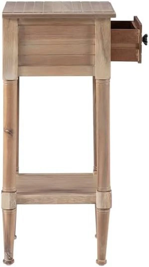 Wood Accent Starfish Coastal Side Table In Natural - Set Of 2