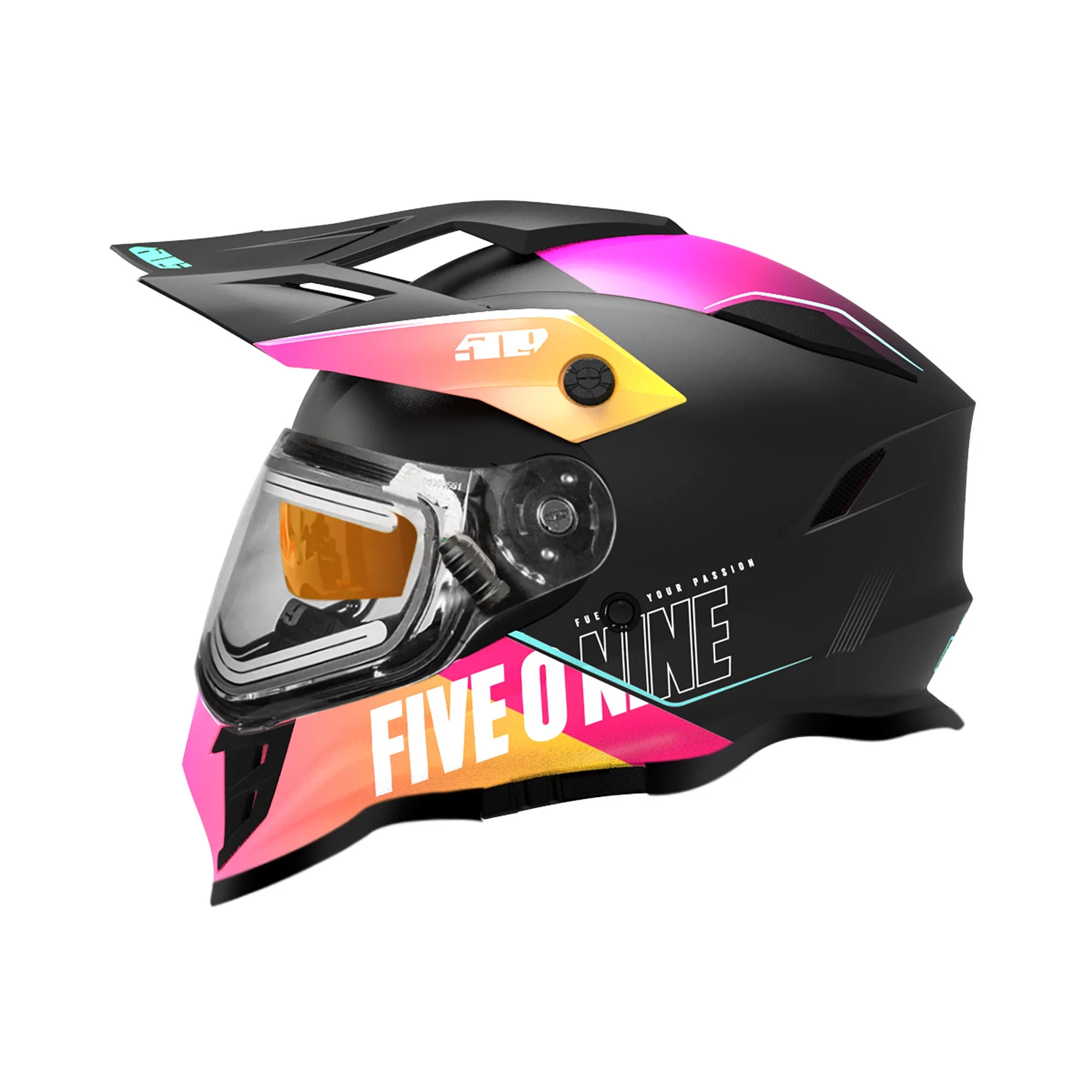 509 Delta R3L Ignite Full Face Heated Shield Snowmobile Helmet - Oil Slick Med