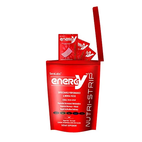 Nutri-Strips Energy Boost Rapid Activation Delivery Oral Strips (Pack of 30)