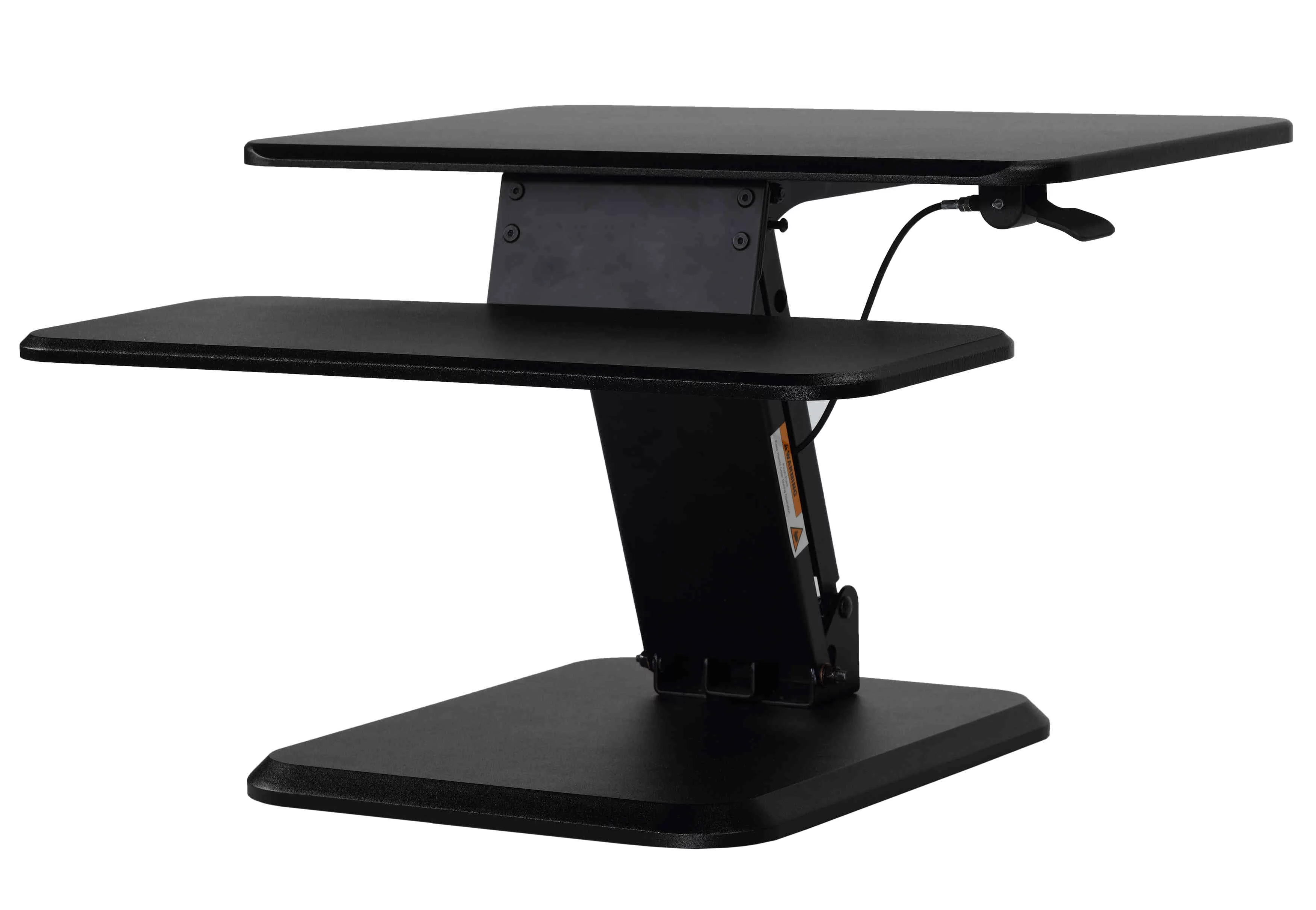 Cortesi Home Orbit Sit to Stand Adjustable Desktop Converter Monitor Stand, Black