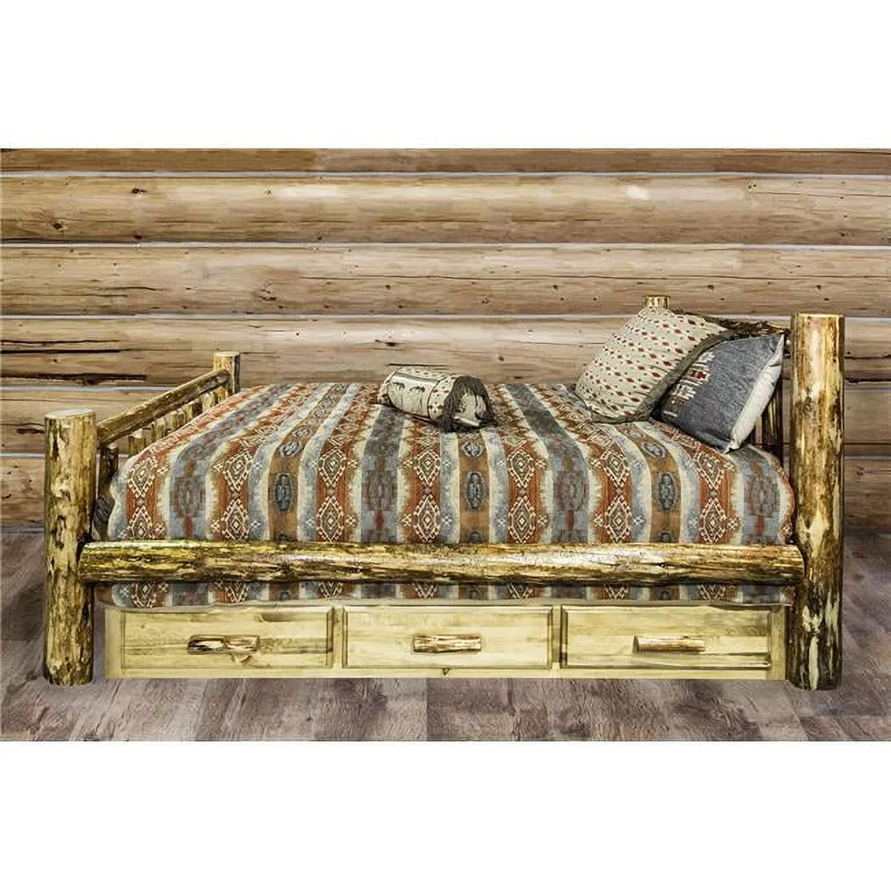Glacier Country Collection Queen Bed with Storage