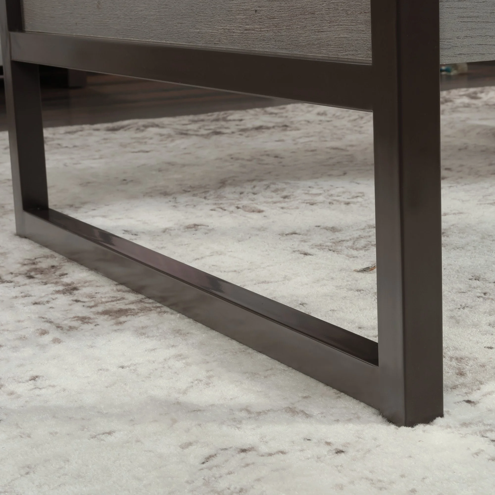 Sauder Manhattan Gate Engineered Wood Executive Desk in Mystic Oak