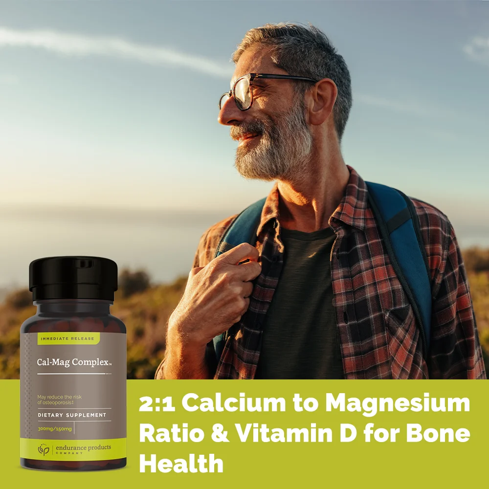 Calcium Magnesium Supplement (Cal-Mag Complex) - 300mg Calcium & 150mg Magnesium - 300 Tablets - Endurance Products Company