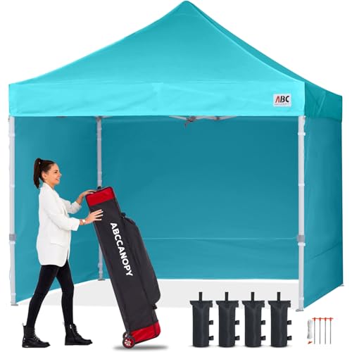 ABCCANOPY Easy Pop Up Canopy Tent with Sidewalls 10x10 Commercial -Series, White