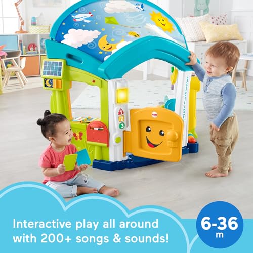 Fisher-Price Baby & Toddler Toy Laugh & Learn Smart Learning Home Playhouse with Lights Sounds & Activities for Infants Ages 6+ Months