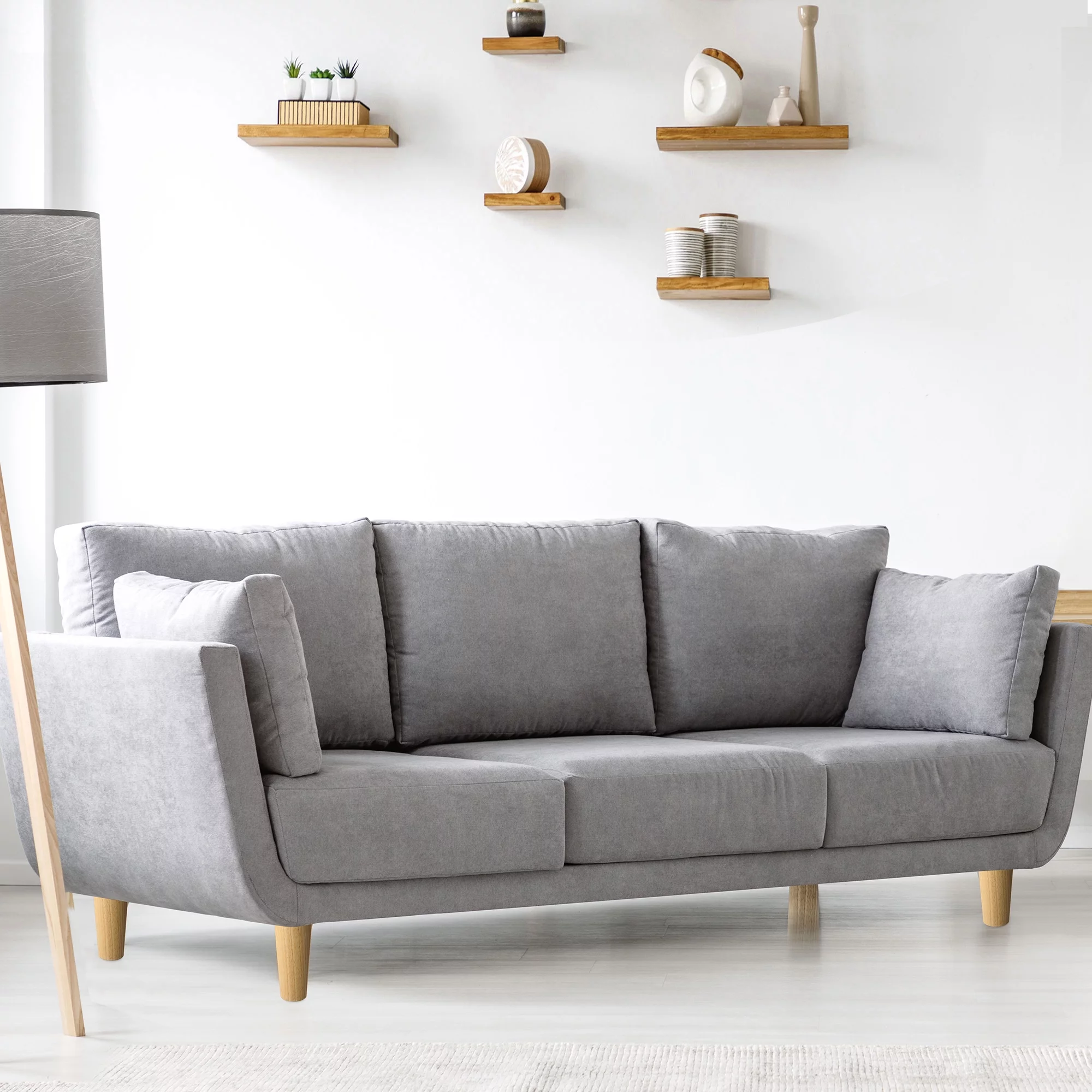 Uxcell Wood Furniture Legs 4Pcs, Hardwood Sofa Replacement Legs 6 Inch