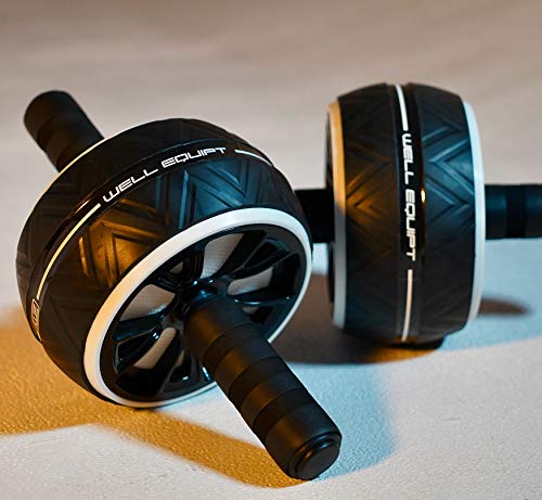 Ab Roller for Abs Workout - Ab Wheel Roller for Core Workouts - Exercise with our Home Gym Workout Equipment for Men and Women - Includes Knee Pad - Well-made, Rounded-edges, Non-slip