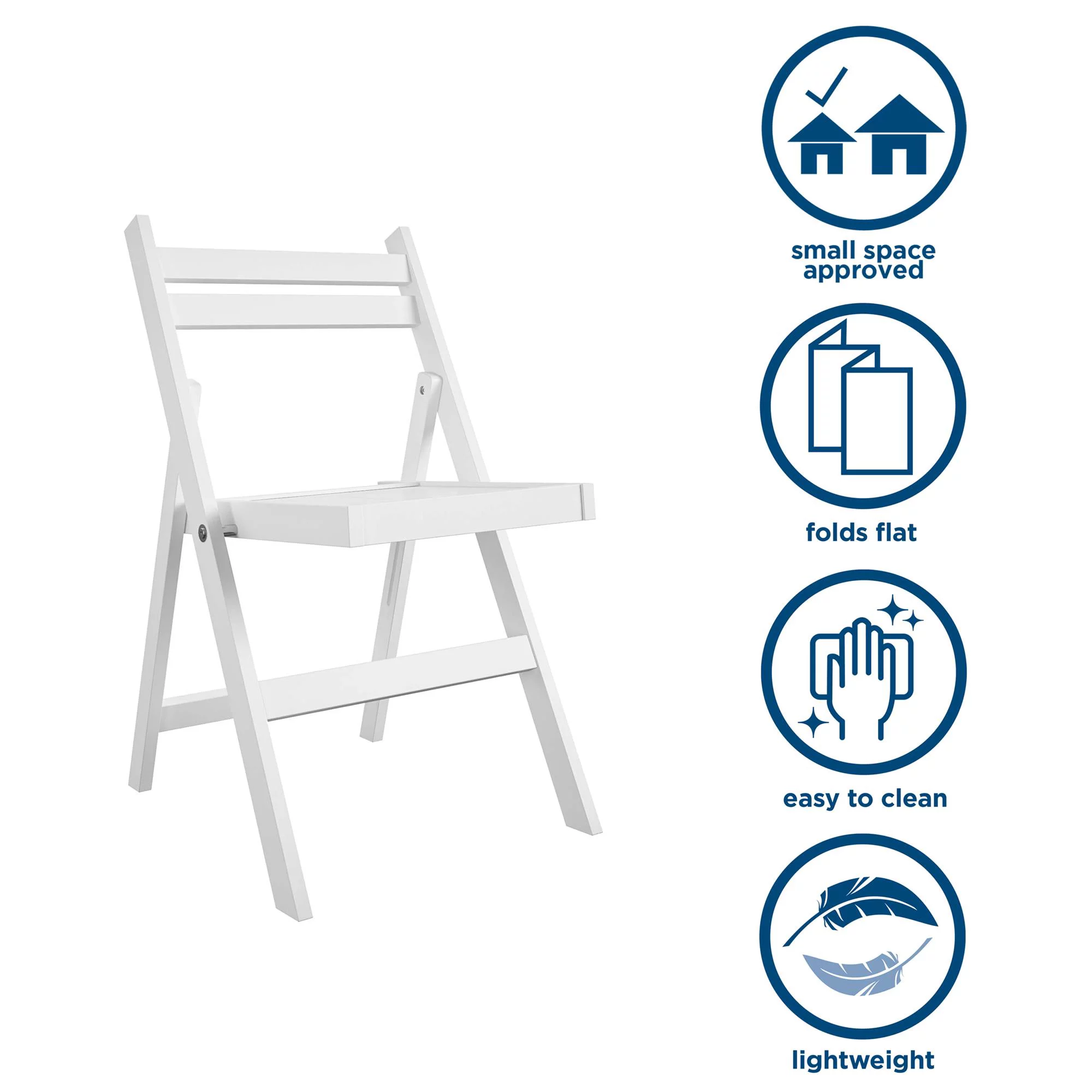 COSCO XL Folding Wood Chair, Gray, 2-Pack